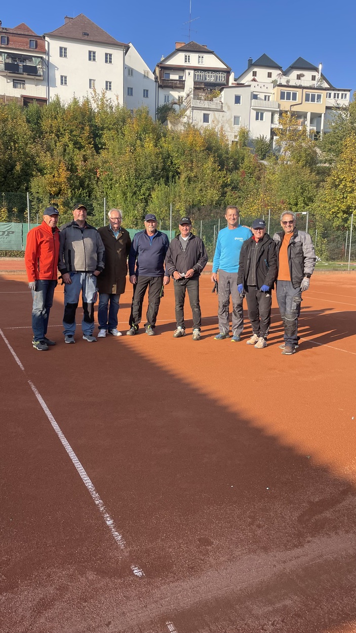 Tennisanlage ist eingewintert